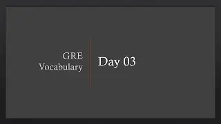 GRE Vocabulary Day 03 | GRE in Bangla
