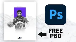 Photoshop Tutorial | Recreate This CLEAN Donovan Mitchell Design