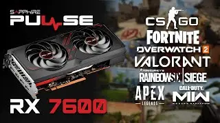 SAPPHIRE PULSE RX 7600 - 7 Competitive Shooters Tested At 1080p Competitive Settings!