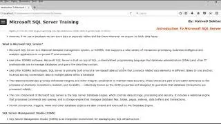 Introduction To Microsoft SQL Server