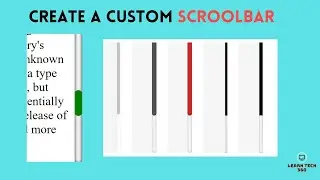 How to create a custom scrollbar in html