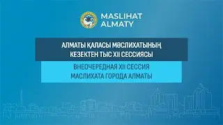 Алматы қаласы мәслихатының кезектен тыс XII сессиясы