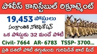 Police Constable Recruitment Notification 2021 details in Telugu |TSLPRB Constable Notification 2021