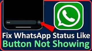 How To Fix WhatsApp Status Like Button Not Showing | WhatsApp Status Like Option New Update