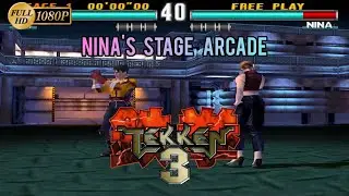 Tekken 3 nina stage arcade version | Jin vs Nina | 1080p #tekken