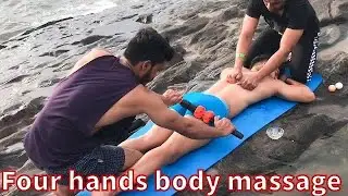 World’s Best Four Hand Body Massage Indian Masseur Fareed and Arjun to Firoz | ASMRYOGi2