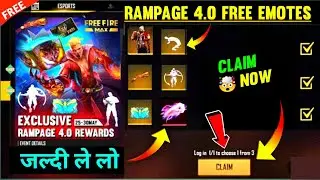 RAMPAGE FREE REWARDS- New Emote in Rampage Event | Rampage 4.0 Free Rewards | Free fire new event