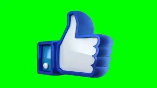 Zoom In Like Button Blue color #copyrightfree #greenscreen #chromakey #facebook #youtube