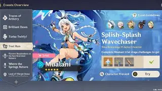 Test run 5.0 ▢ MUALANI [main DPS] ▢ Splish-Splash Wavechaser [GENSHIN IMPACT]