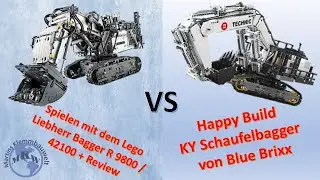 Review Liebherr Bagger R9800   VS Schaufelbagger von Happy Build. Erhalten bei Blue Brixx #Liebherr