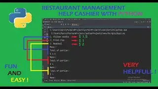 Restaurant management with python