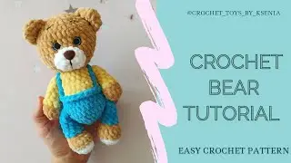 CHUNKY CROCHET BEAR PATTERN | CROCHET MINI PLUSH BEAR | EASY AMIGURUMI TUTORIAL