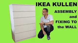 IKEA KULLEN Chest of 5 drawers Assembly and fixing Ikea KULLEN Dresser to the wall