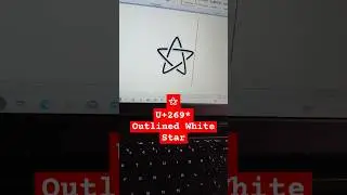 Outlined White Star ⚝ Symbol in MS Word 