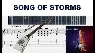 MISC COMPUTER GAMES The Legend Of Zelda Ocarina Of Time - Song Of Storms | Guitar Tab | TUTORIAL