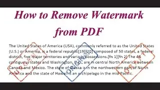 How to remove Watermark from PDF