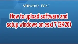 how to upload software and setup windows Server 2019 on vmware esxi 7