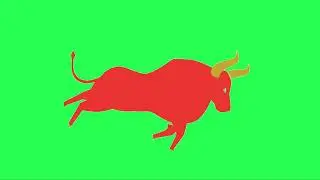 Bull Animation Green Screen | Ox Green Matte | Sky Fx