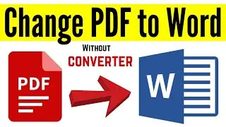 How to Convert PDF to Word without Converter | Change Pdf to Word Document | Easiest Way