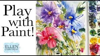 Watercolor Abstract Flower Painting- Simple Techniques