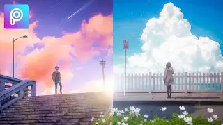 How To Edit ANIME SCENERY in PicsArt Mobile - Deny King