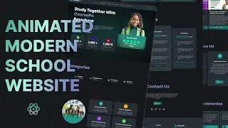 Create modern animated school website with ReactJs  + Vite + GSAP - Best on Youtube - Responsive