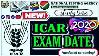 ICAR EXAM DATE 2020 | ICAR EXAM NOTIFICATION | NTA ICAR UPDATES | ICAR EXAM