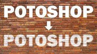 How to Transform a Text into a Brick Wall in photoshop | Photoshop tutorial