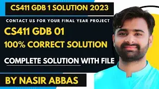 CS411 GDB 1 2023 100% Correct Solution BY VUBWN | CS411 GDB 1 Solution BY NASIR ABBAS | #CS411_GDB