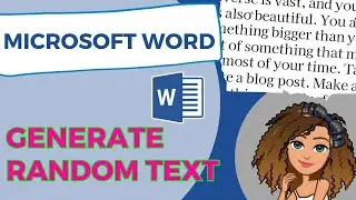 Generate Random Placeholder Text in Microsoft Word with =RAND() and =LOREM()