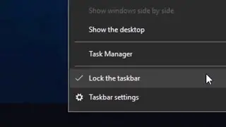 lock the taskbar [windows 10][turn on subtitles]