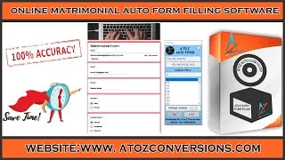 Online Matrimonial form filling auto typing software | auto form fillier