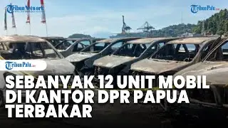 VIRAL 12 Unit Mobil Terbakar di Kantor DPR Papua
