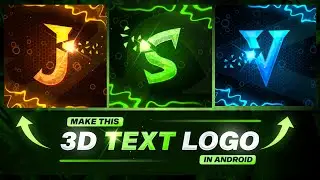 Make This Glowing 🔥 3d Text Logo in Android | Gaming Text Logo Tutorial | Glowing Text Gaming Logo