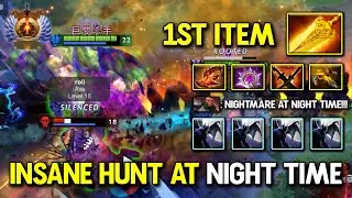 INSANE HUNT AT NIGHT TIME Night Stalker With 1ST ITEM Radiance Burn DPS 7.37 DotA 2