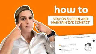 TUTORIAL! How to stay on screen and maintain eye contact