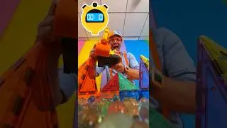 Excavator BALL PIT Countdown! Blippi's Tabletop Toy Play! #blippi #shorts