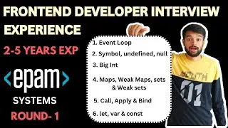 2024  @Epam(part 1) frontend interview questions and answers|3-5 year experience |Detailed answer🔥