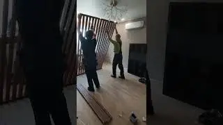DIY Реечная перегородка на горизонтах,процесс монтажа
