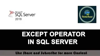 41- Except Operator in SQL SERVER