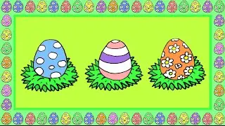 Learn German: Easter Eggs, Adjectives and Colours (game: What's Missing?)