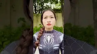 Nerf gun competition between spider girl and Joker | 
