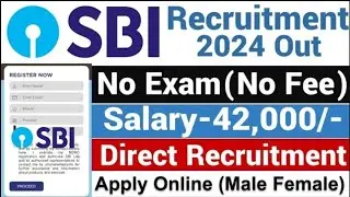 Sbi Bank Recruitment 2024 out | Bank Vacancy 2024 | Sbi Job Online Apply | Sarkari Today News Jobs