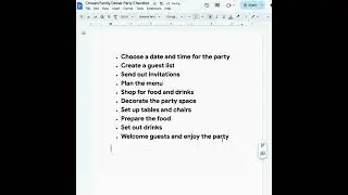 Checklists in Google Docs help you plan times with friends and family 🎉 #Shorts