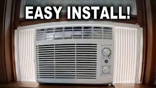 How to Install GE 5000 BTU Window Air Conditioner | Real-Time AC Install
