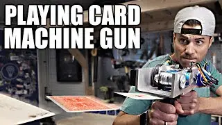 Playing Card Machine Gun- Card Throwing Trick Shots