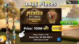 8 Ball Pool 100 Million Coins Table 🙀 Backpacking Cue 1416 upgrade Pieces