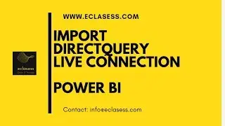 Live connection / Direct Query and Import in Power BI   | Power BI tutorial