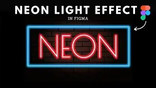 Figma tutorial - Neon light text effect in figma | UI/UX design tutorial