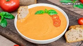 How to cook gazpacho - a classic Spanish recipe for summer, cold puree soup in a blender